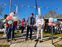 Wicemarszałek województwa Tomasz Sobieraj skorzystał z zaproszenia burmistrz Białogardu Emilii Bury i dokonał uroczystego otwarcia nowej stanicy kajakowej - FB Emilia Bury Burmistrz Miasta Białogard.