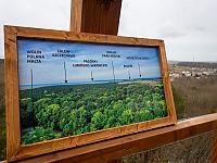 Tablica informacyjna na wieży widokowej w Wolinie