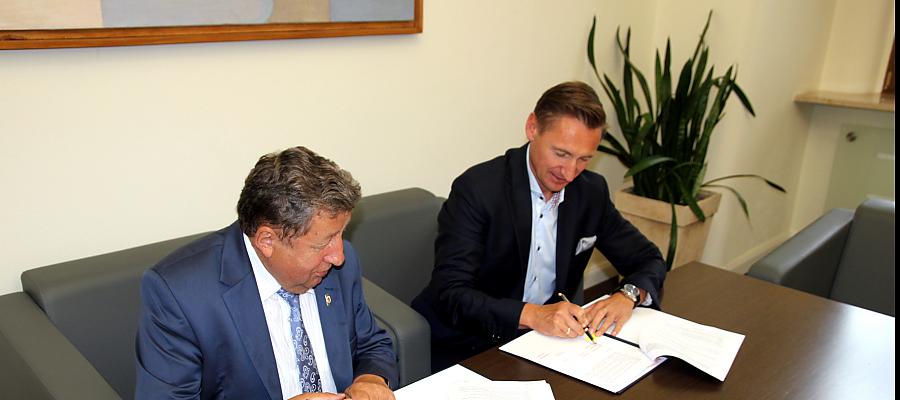 Marszałek województwa Olgierd Geblewicz i burmistrz Władysław Diakun Marszałek województwa Olgierd Geblewicz i burmistrz Władysław Diakun