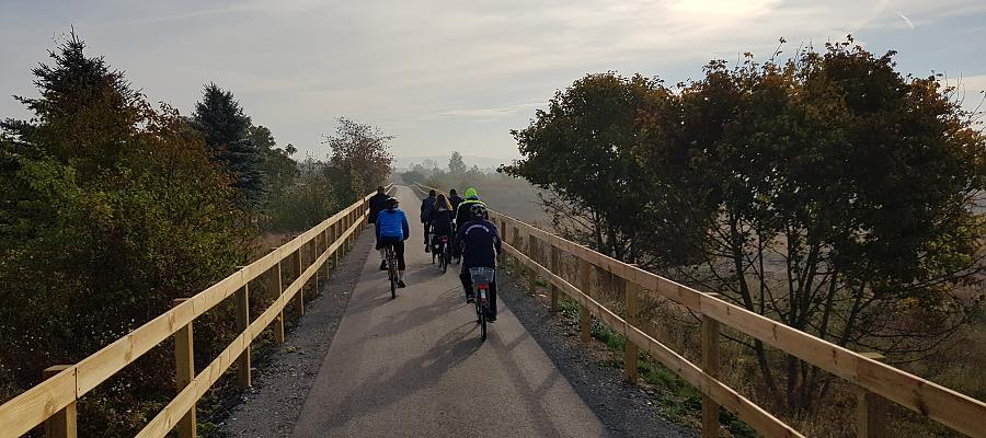 Na zdjęciu: Rowery na ścieżce rowerowej