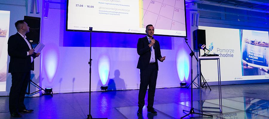 8 maja 2019 r. Szczecin. Dyrektor Gabinetu Marszałka Krzysztof Barczyk przedstawia założenia II edycji konkursu.