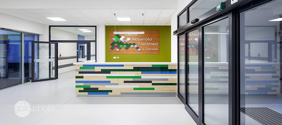  Fot. Andrzej Golc. Wnętrza Zakładu Aktywności Zawodowej w Goleniowie.